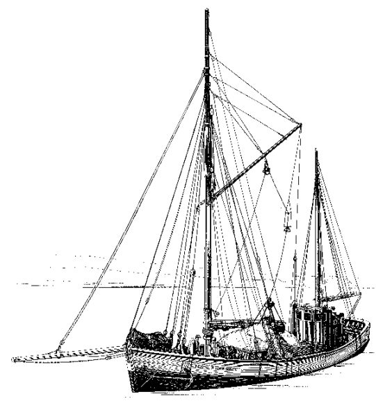 dessin d'un sablier de la rade de Brest