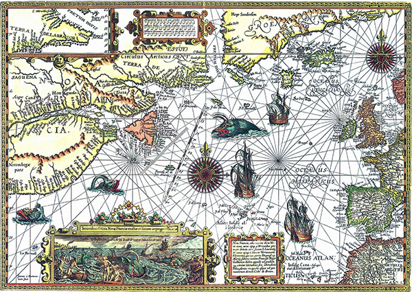carte 1592 atlantique nord