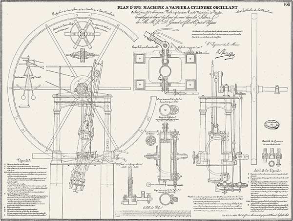 Cavé mécanique révolution industrielle machine à vapeur propulsion ère industrielle