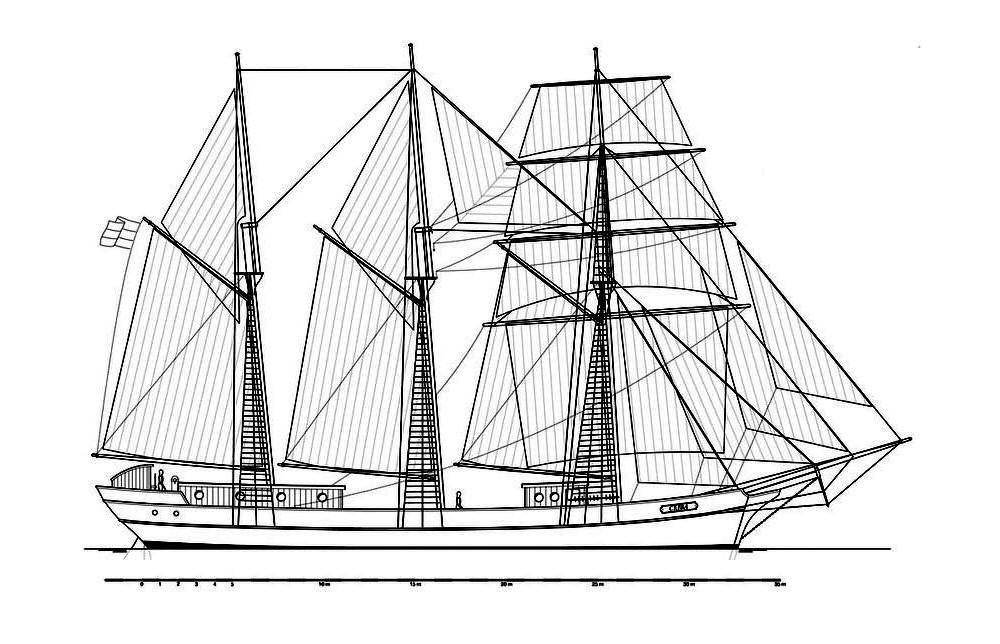 Un cargo à voiles construit au Costa Rica