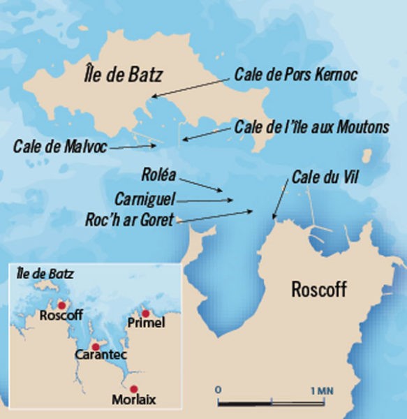 Traversée Île de Batz, Roscoff, histoire Batz, bateaux Batz