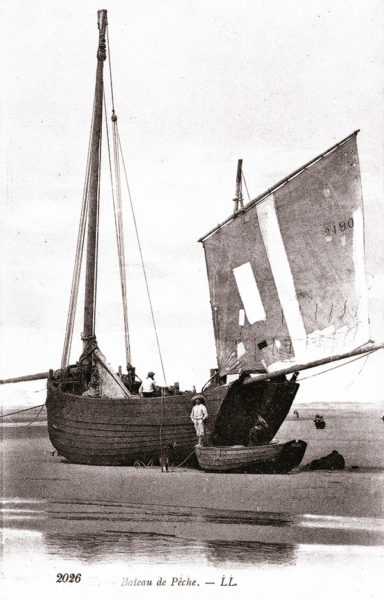 Bateau de Berck au sec