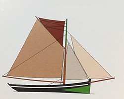 Dessin Barque chalutière de la Manche