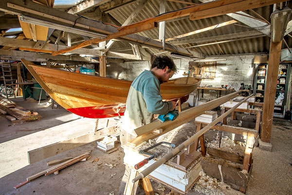 bateau à clins, bateau suédois, Suède, Blekinge, construction amateur