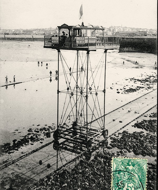 Pont roulant Saint Malo à marée basse