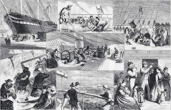 Tableau de la vie à bord des grands voiliers 19ème siècle