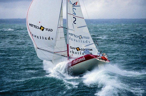 Prise de vue du Figaro pour la Transat AG2R, 1998 