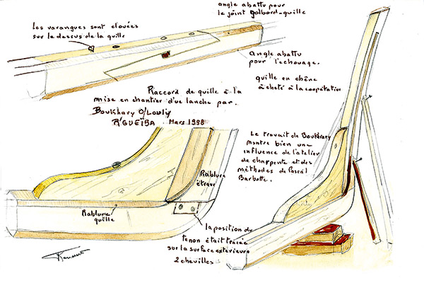 dessins détails charpente navale