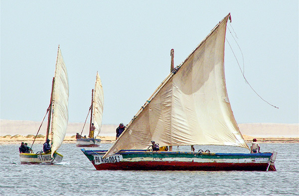 bateau mauritanien sous voiles