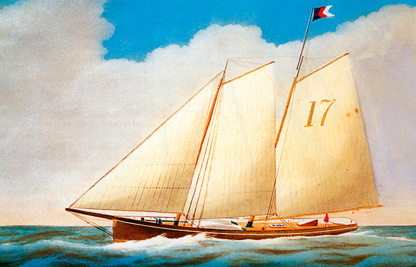 Peinture Mary Taylor goélette New York