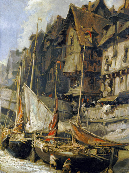 peinture de bateaux au port