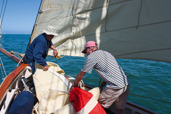 manœuvre à bord d'un bateau à voile