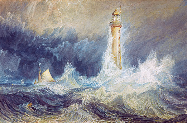 peinture phare en tempête