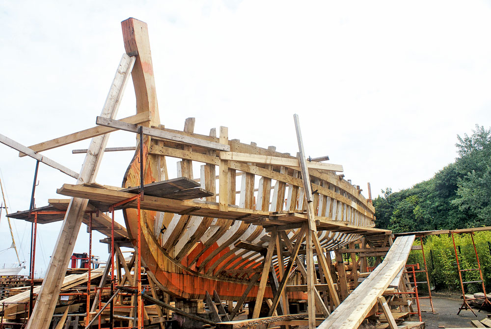 Un chalutier en bois à Saint-Quay-Portrieux