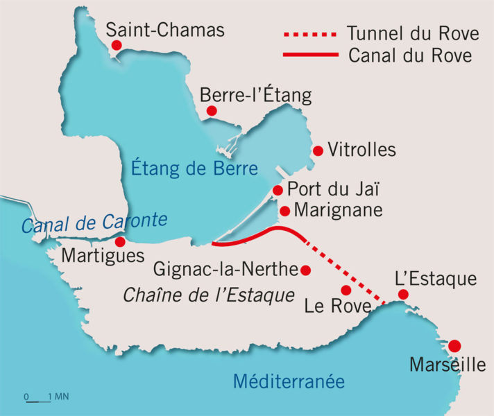 Tunnel de Rove, Étang de Berre, Port de Marseille
