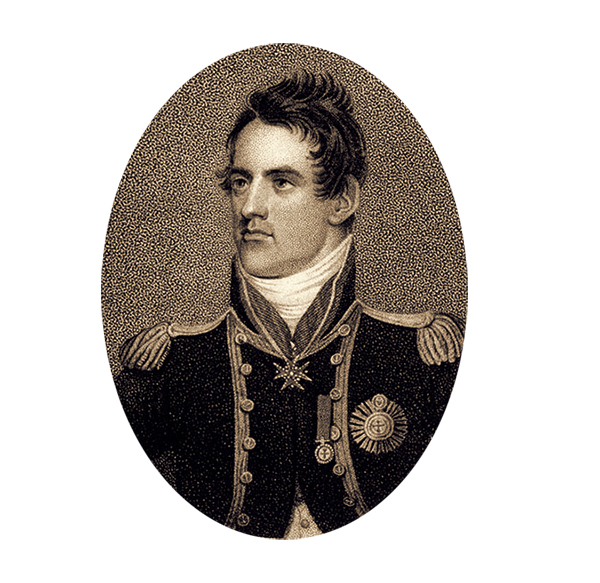 portrait de James Lucas Léo, lieutenant britannique au 19ème siècle