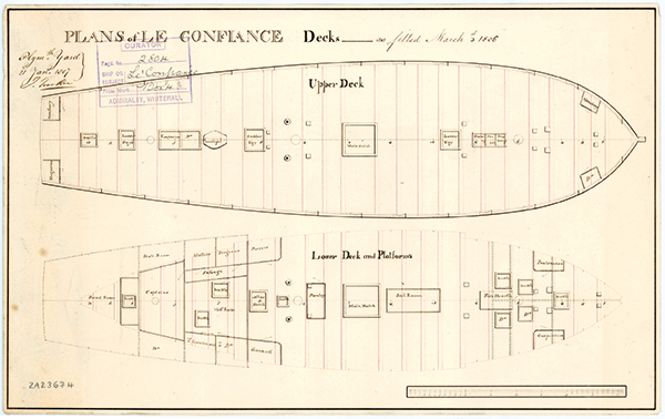 Plans de la corvette Confiance