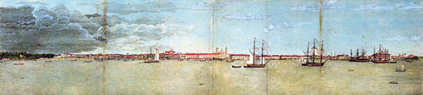 Peinture du port de Santa Maria do Belém do Grao-Para