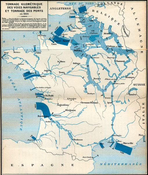 Plan des voies navigables France