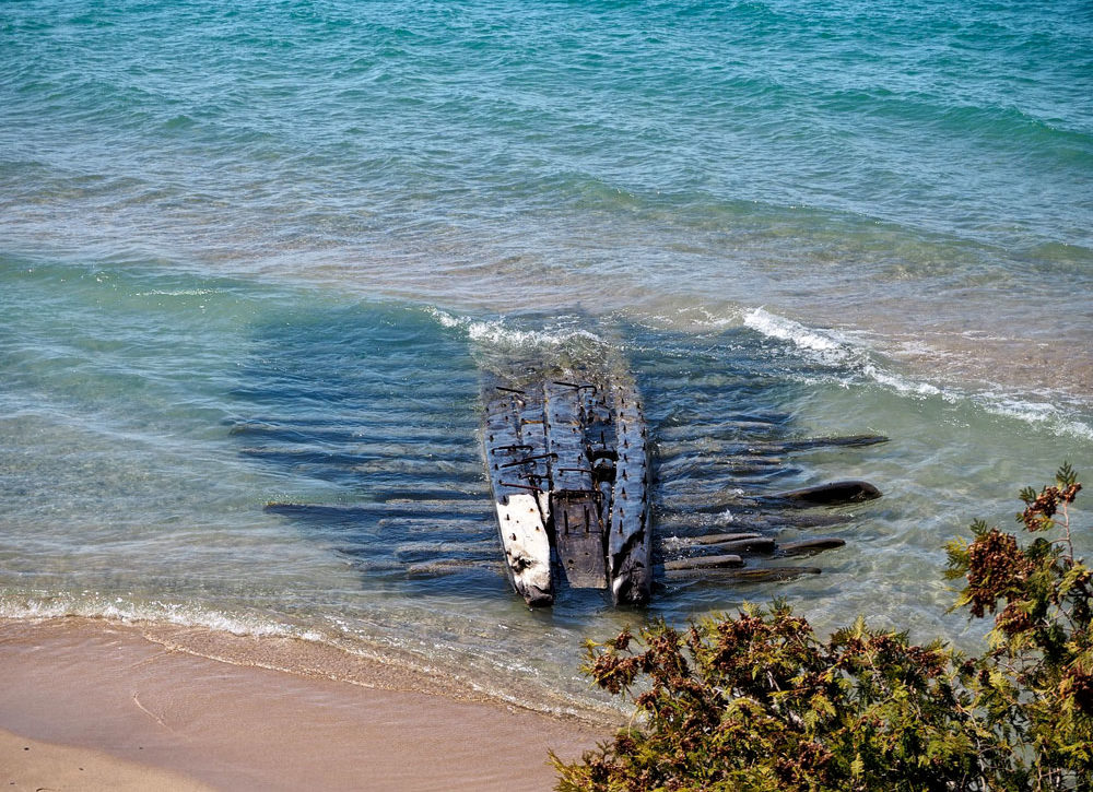 Cache-cache sur le lac Michigan