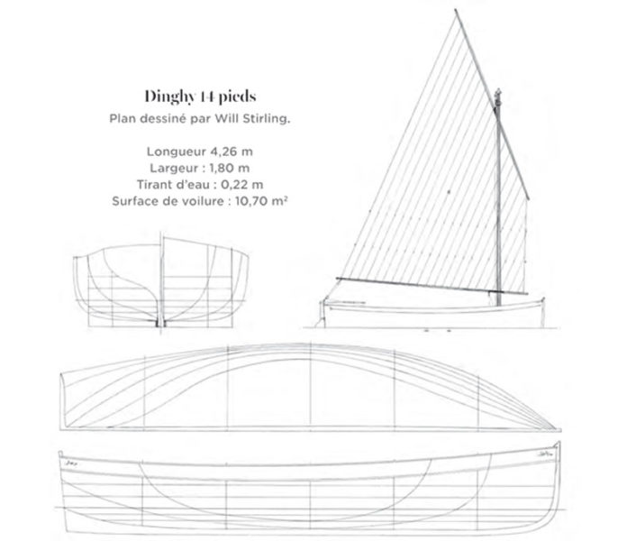 Grace a été construite sur les plans de ce dinghy de 14 pieds