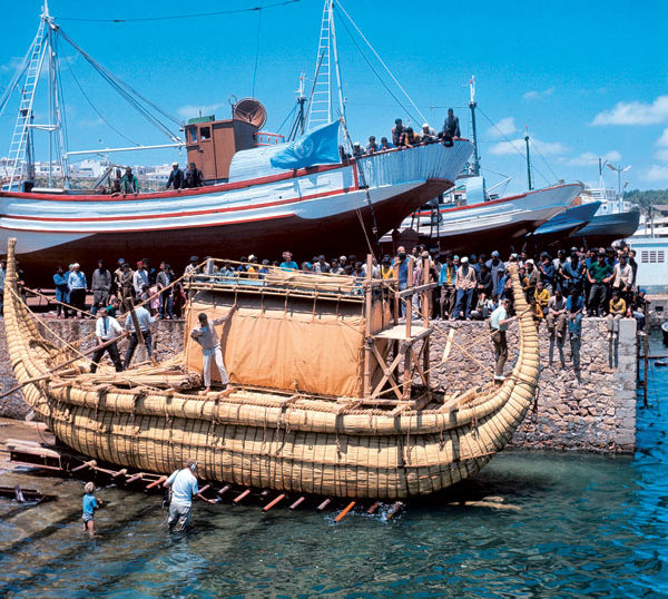 Lancement du Râ II à Safi, le 17 mai 1970.