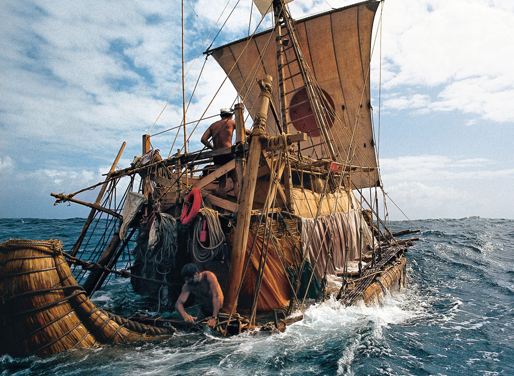 Thor Heyerdahl,  2. Bourlinguer sur la paille