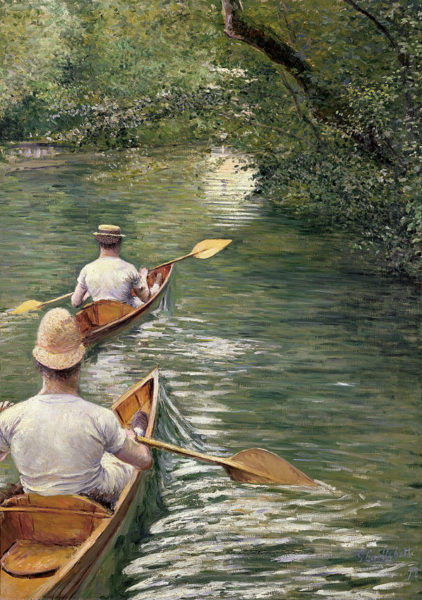 Les périssoires sur l’Yerres, huile sur toile de Gustave Caillebotte, 1878. 