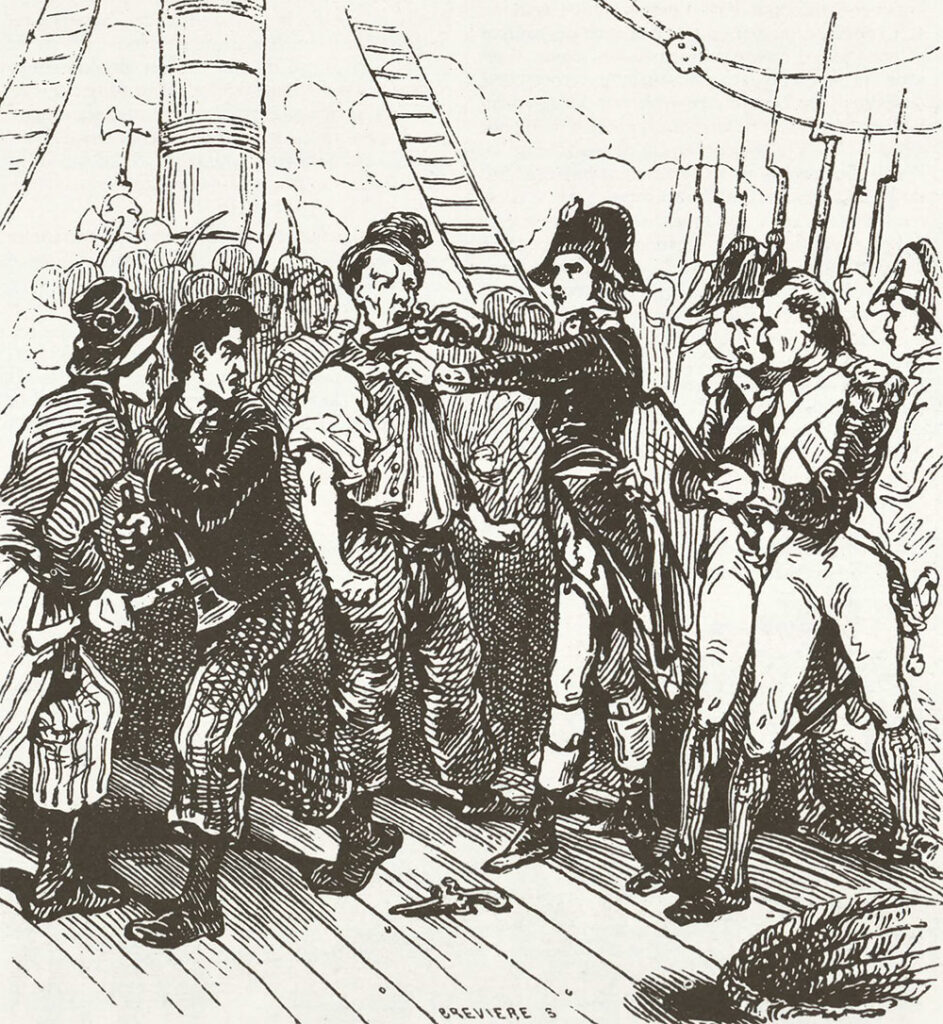 La vergue et les fers : les mutineries maritimes aux XVIIe et XVIIIe siècles