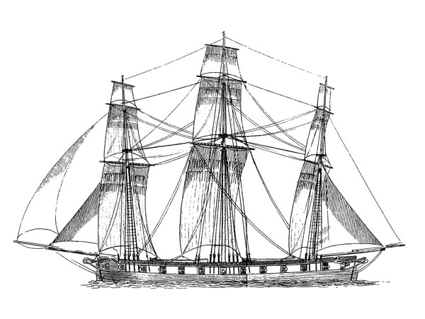 L’amiral Willaumez imagina une corvette amphidrome, probablement inspirée des chattes de la baie de Bourgneuf,