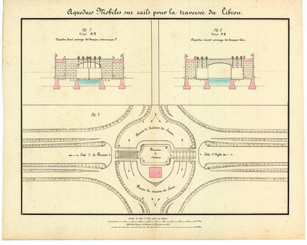 Plan final de l’ouvrage du Libron réalisé en 1854