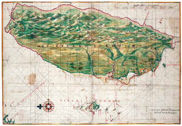 Carte de Formose par Johannes Vingboons, 1636.