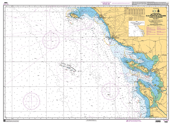 Carte du SHOM, plateau de Rochebonne