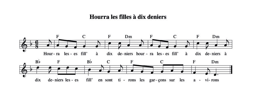 Chant à ramer – Hourra les filles à dix deniers