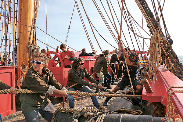 Femmes marin à bord de l'Hermione