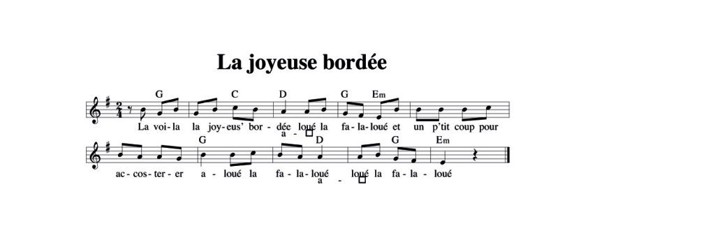 Chants à déhaler – La joyeuse bordée