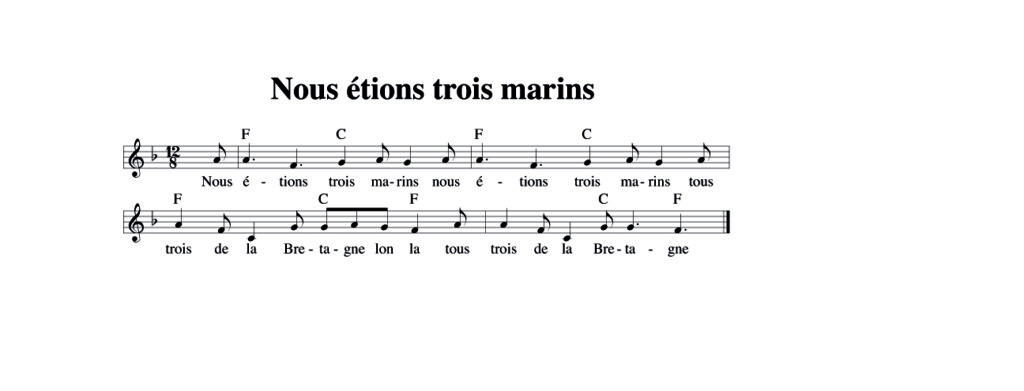 Chants à danser – Nous étions trois marins