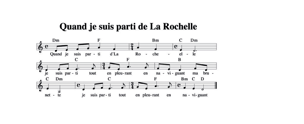 Chants de gaillard d’avant – Quand je suis parti de La Rochelle