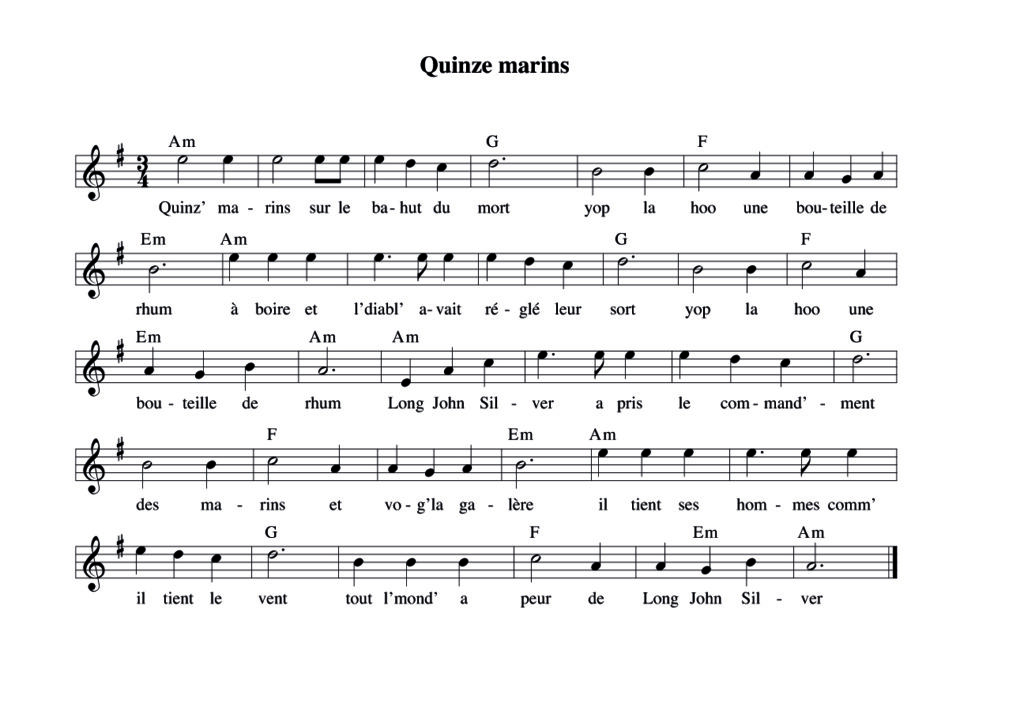 Chansons des ports – Quinze marins